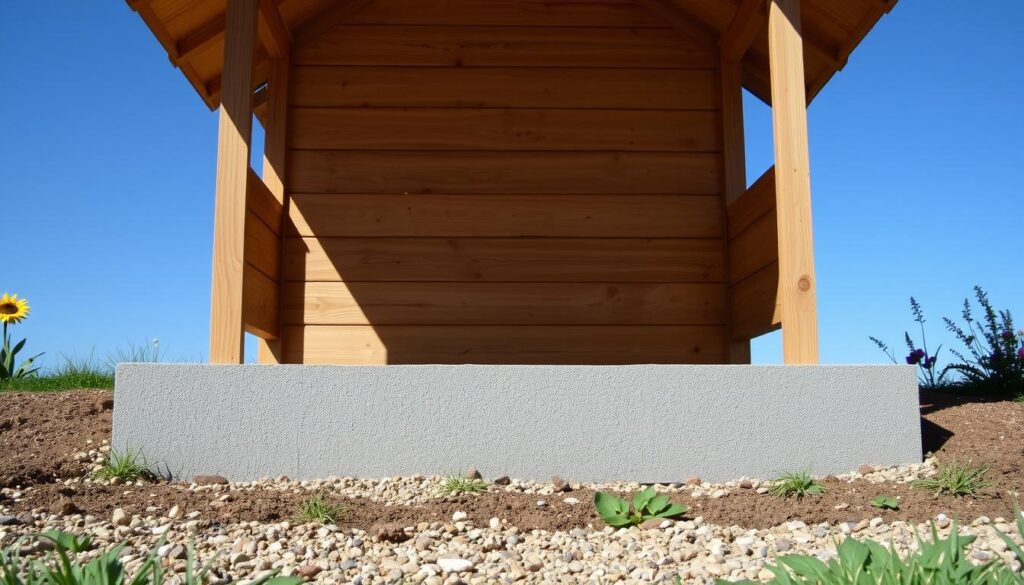 Fundament für Holzgartenhaus