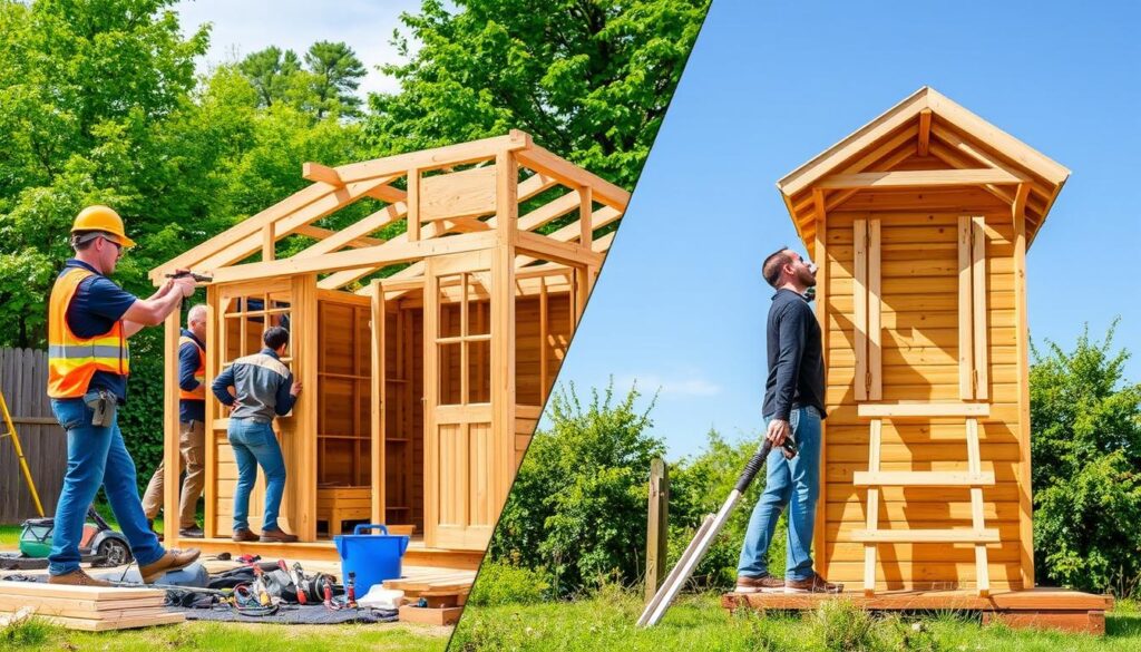Gartenhaus selbst bauen Vergleich