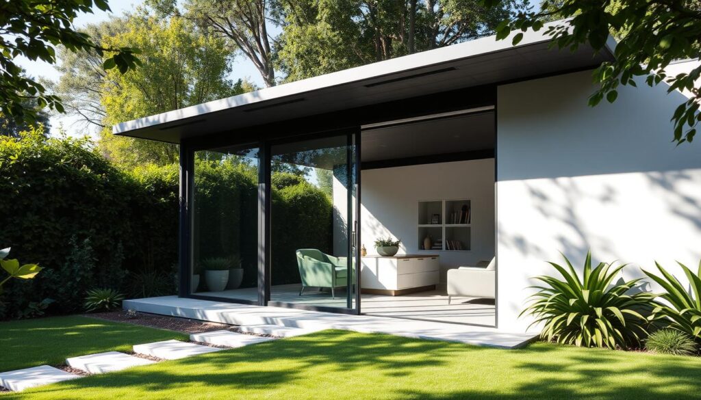 Gartenpavillons mit Glasfronten Design