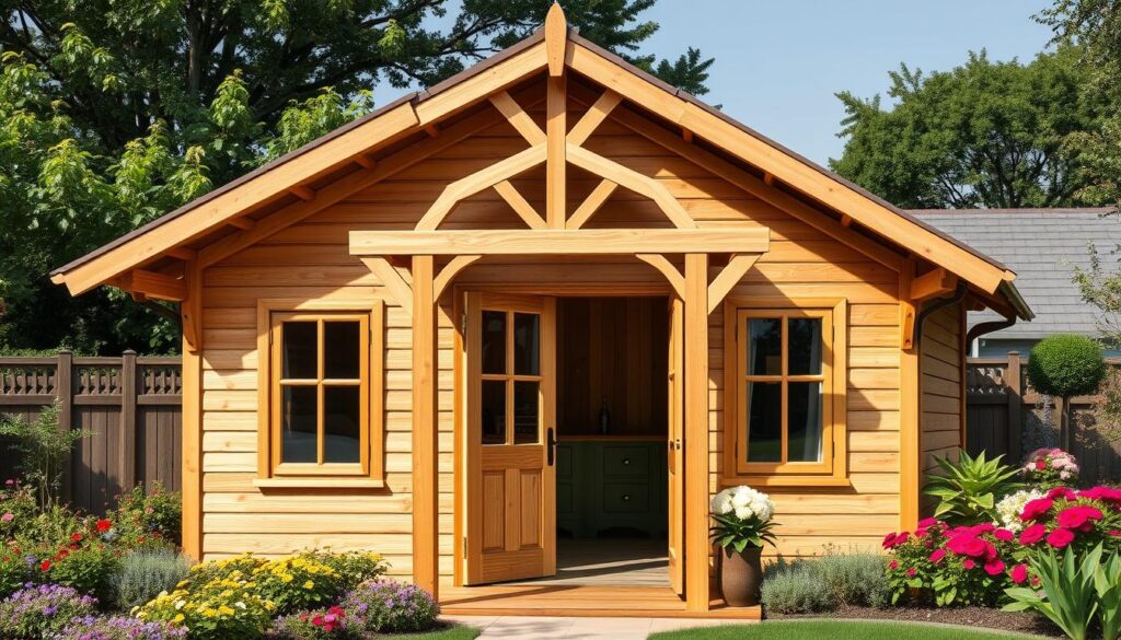 Holzgartenhaus Konstruktionsmerkmale