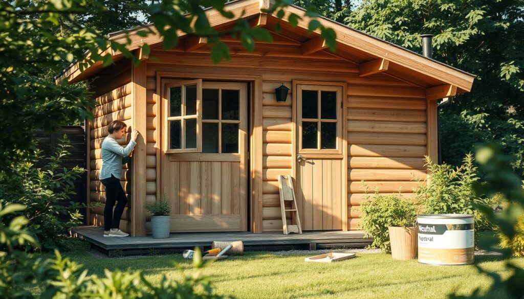 Wartung von Holzgartenhäusern