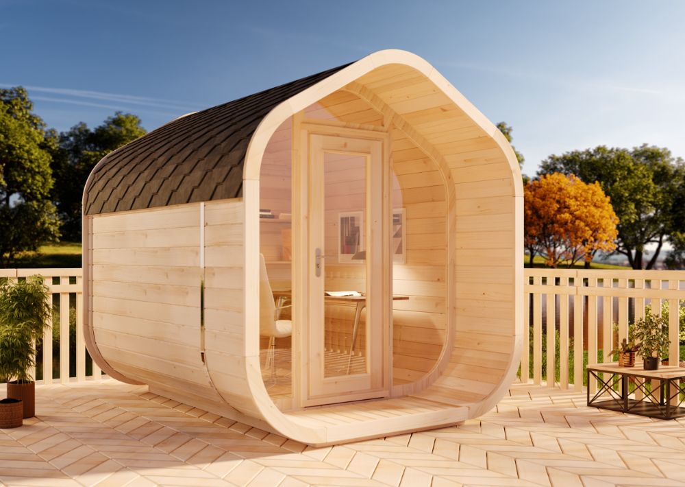 12 % Discount! Alpholz Gartenhaus ScandiCube Wave Comfort 4m²