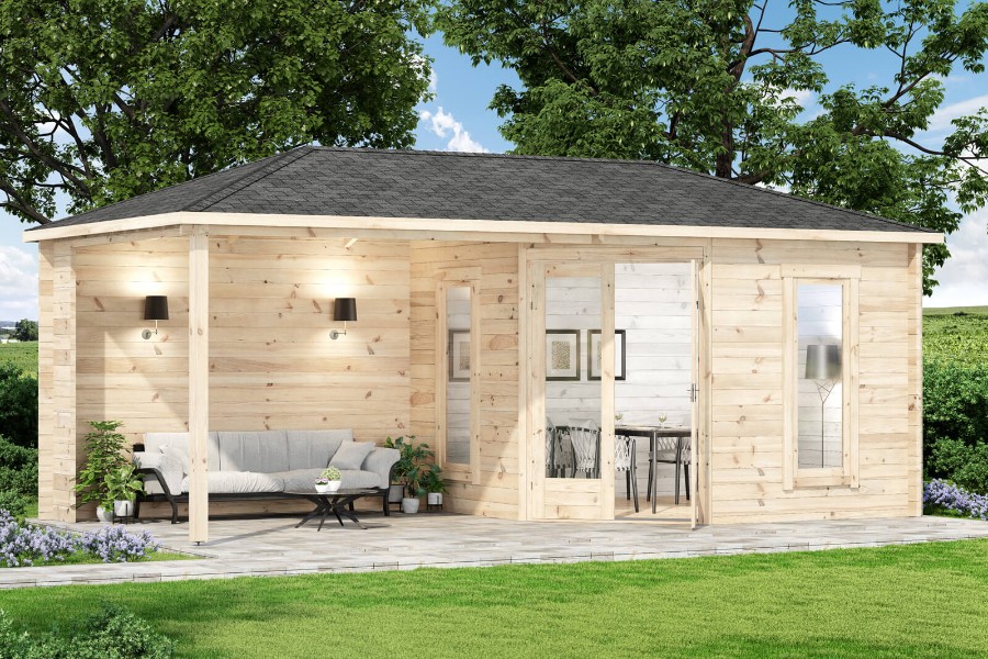 23 % Discount! 5-Eck Gartenhaus Liwa 18m²