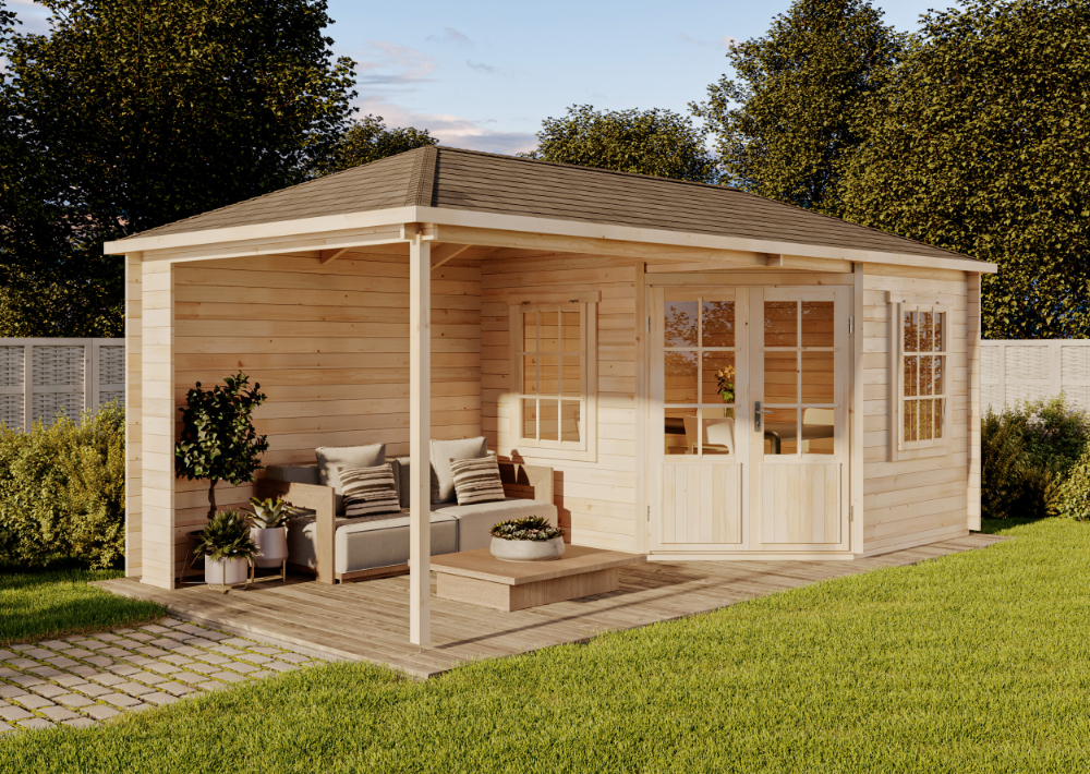 21 % Discount! 5-Eck Gartenhaus Mosel 18m²