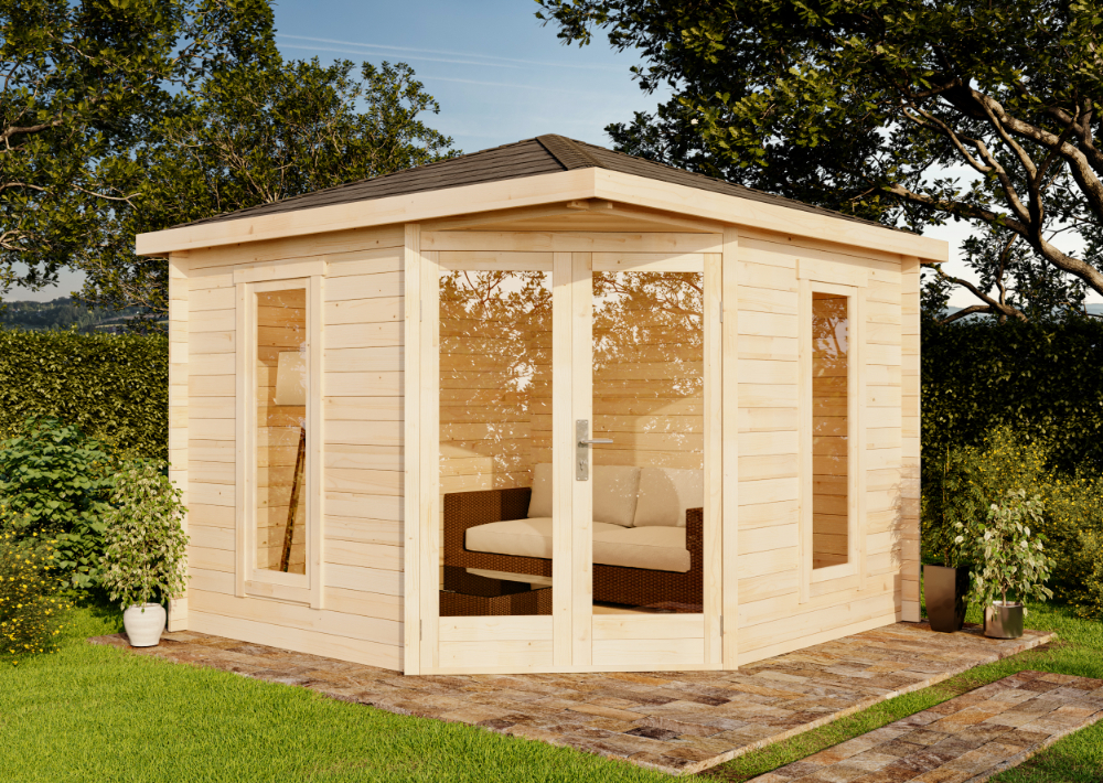 23 % Discount! 5-Eck Gartenhaus Liwa Compact 9m²
