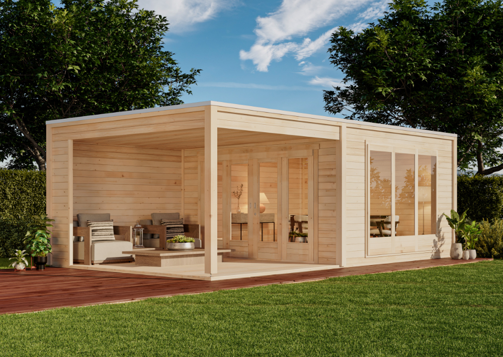 13 % Discount! Design Gartenhaus Cubus-Plus-40 28m²