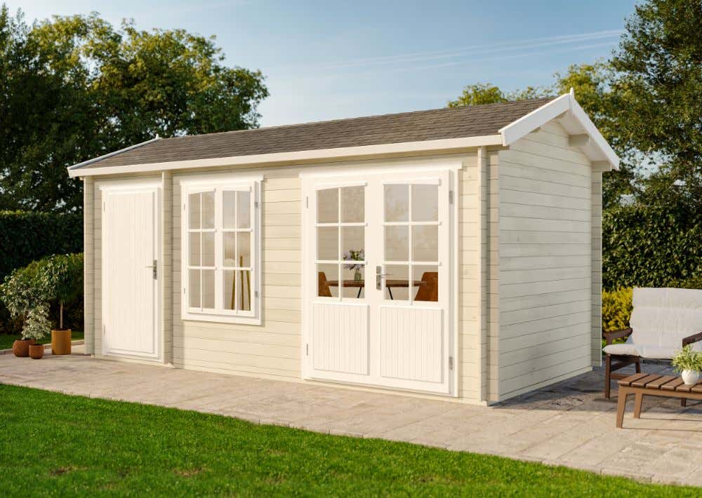 20 % Discount! 2-Raum Gartenhaus Bolton XL 15m²