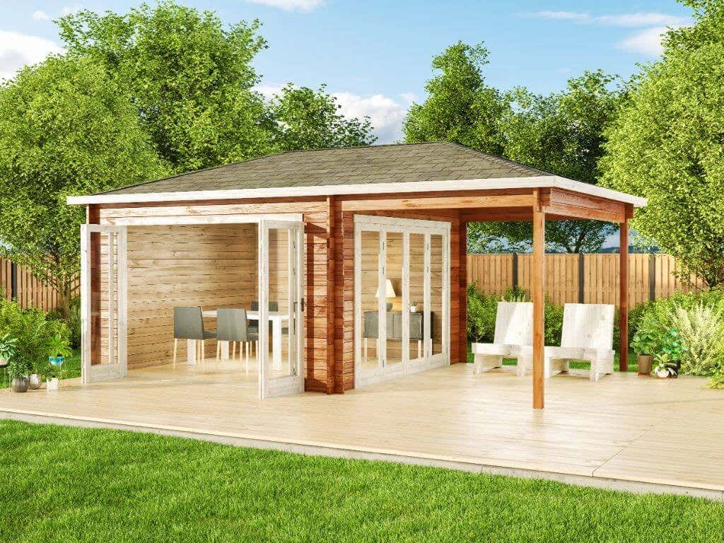 20 % Discount! Gartenhaus Sunshine mit Schleppdach 24m²