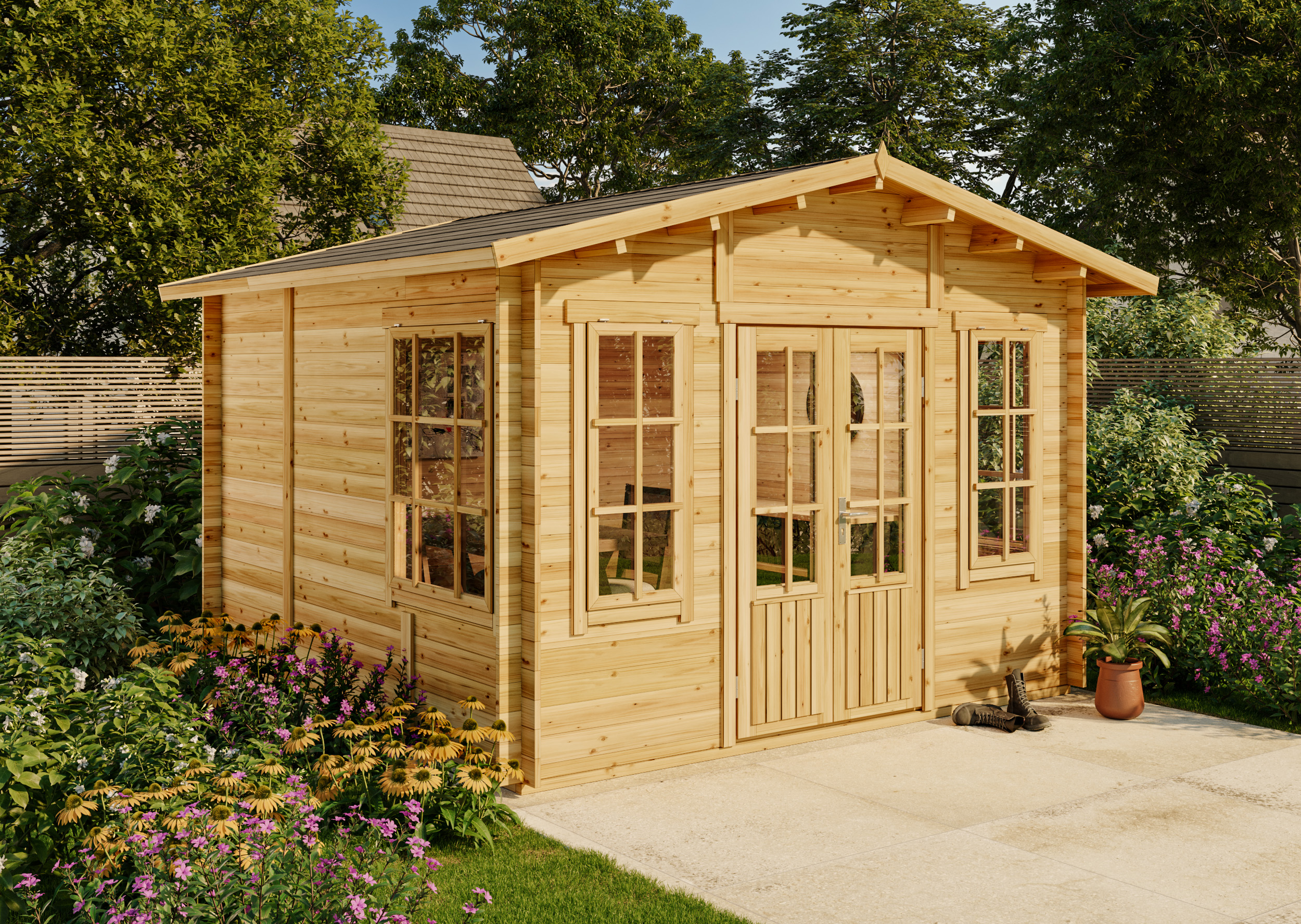 10 % Discount! Gartenhaus Gabriela-28 350 x 350 cm 16m²