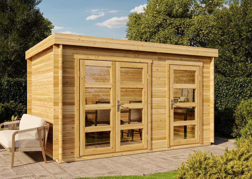 29 % Discount! B-Ware Gartenhaus Paloma Grande - Naturbelassen 8m²