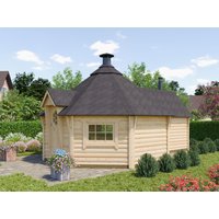 26 % Discount! Fjordholz Grillkota mit Saunaraum Modell Finn 17+4