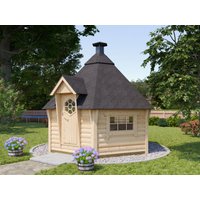 26 % Discount! Fjordholz 6-Eck Grillkota Modell Nils 9 m²