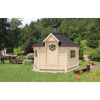26 % Discount! Fjordholz 6-Eck Grillkota Modell Lasse 9,0m² DeLux