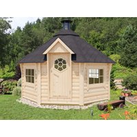 26 % Discount! Fjordholz 8-Eck Grillkota Modell Lasse 12,0m² DeLu