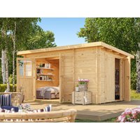26 % Discount! Fjordholz Pultdach Gartenhaus Modell Ezra 3L 16m²