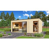 26 % Discount! Fjordholz Gartenhaus Modell Q-BIC Alu 44 H