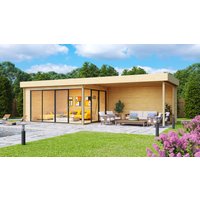 26 % Discount! Fjordholz Gartenhaus Alu Concept 44 A mit Anbau